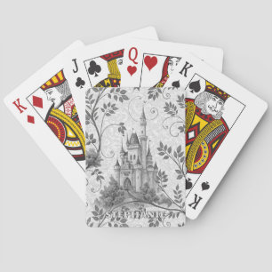 Grayscale Gran Canaria Verziertes Schloss im Val P Spielkarten