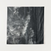 GRAYSCALE PHOTO OF MOUNTAIN RANGE WANDTEPPICH (Vorderseite (Horizontal))