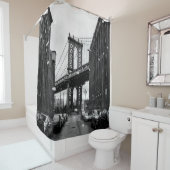 GRAYSCALE PHOTOGRAPHY OF BROOKLYN BRIDGE DUSCHVORHANG (Beispiel)