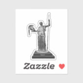 Grayscale Ungebrochen Bryn Mawr Athena Aufkleber (Blatt)