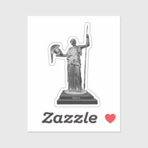 Grayscale Ungebrochen Bryn Mawr Athena Aufkleber