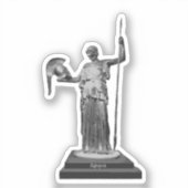 Grayscale Ungebrochen Bryn Mawr Athena Aufkleber (Vorderseite)