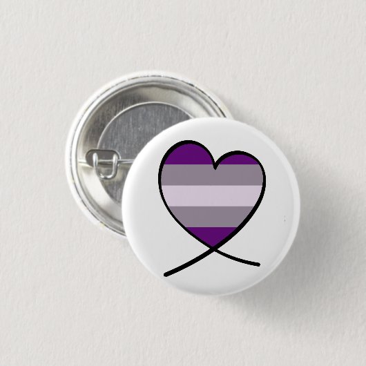 Graysexual Stolz-Herz Button (Vorne & Hinten)