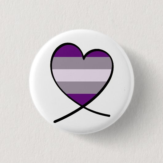 Graysexual Stolz-Herz Button (Vorderseite)