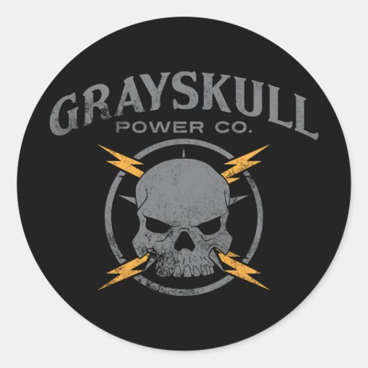 Grayskull Power Co. Runder Aufkleber (Vorderseite)
