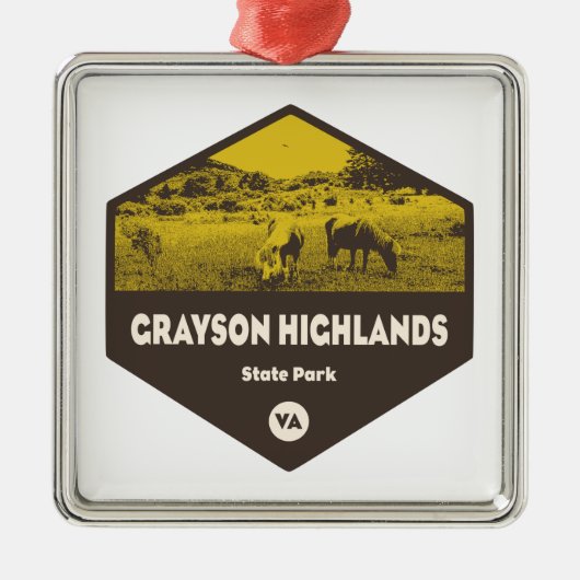 Grayson Highlands Staat Park Virginia Ornament Aus Metall (Vorne)
