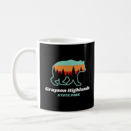 Grayson Highlands Staat Park Virginia VA Bear Kaffeetasse (Links)