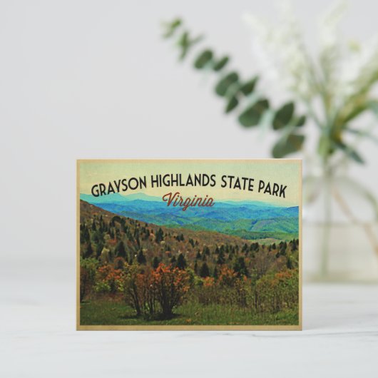 Grayson Highlands Virginia Postkarte (Stehend Vorderseite)
