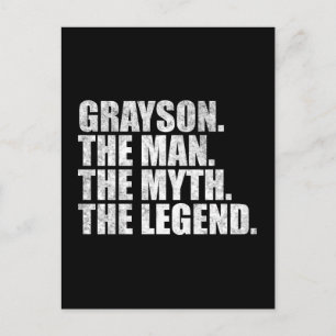 Grayson Name, Grayson Der Mann Der Mythos Die Lege Postkarte