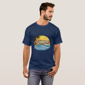 Grayson Retro-Sonnenuntergangs-Name-Design T-Shirt (Vorne ganz)