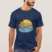 Grayson Retro-Sonnenuntergangs-Name-Design T-Shirt (Vorderseite)