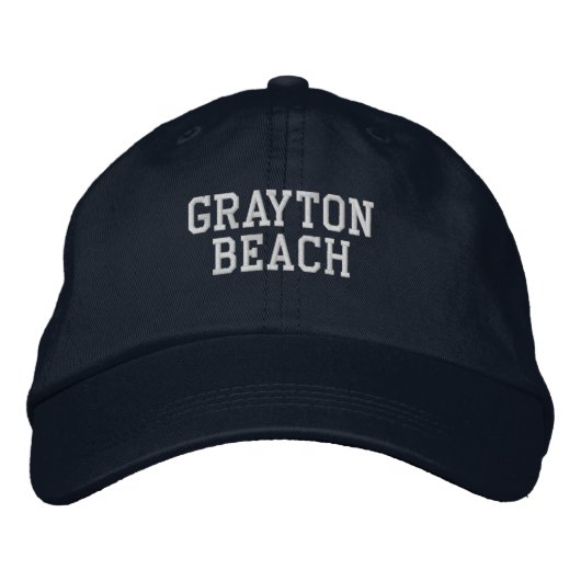 Grayton Beach Florida bestickt Baseballhut Bestickte Baseballkappe (Vorderseite)