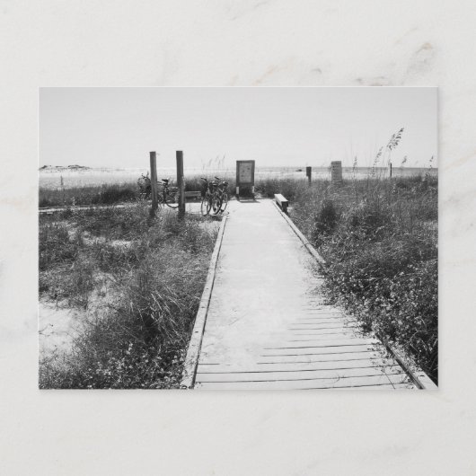 GRAYTON BEACH, FLORIDA - Schwarz-Weiß-Postkarte Postkarte (Vorderseite)