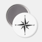 Graytone North Arrow Magnet (Vorderseite/Rückseite)