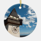 Graz Austria Glockenturn (Uhrenturm) auf Schlossb Keramikornament (Vorne)