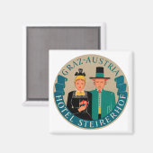 Graz Austria Hotel Steirerhof Magnet (Vorderseite/Rückseite)