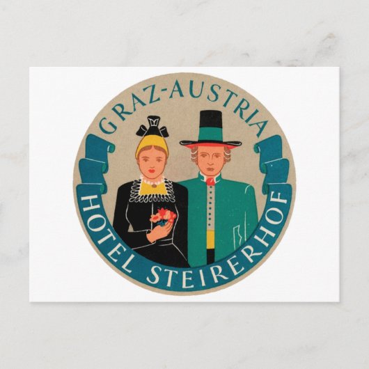 Graz Austria Hotel Steirerhof Postkarte (Vorderseite)