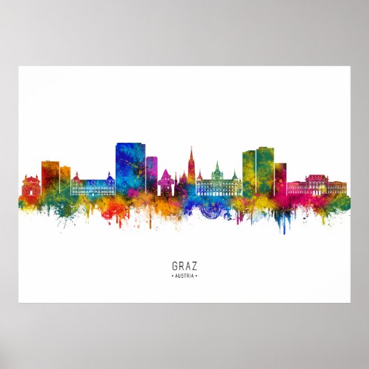 Graz Austria Skyline Poster (Vorne)