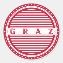 Graz City Pride Emblem – Austria Identity Runder Aufkleber