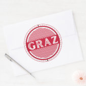 Graz City Pride Emblem – Austrian Identity Runder Aufkleber (Umschlag)