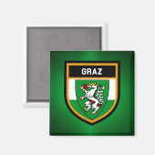 Graz Flag Magnet (Vorderseite/Rückseite)