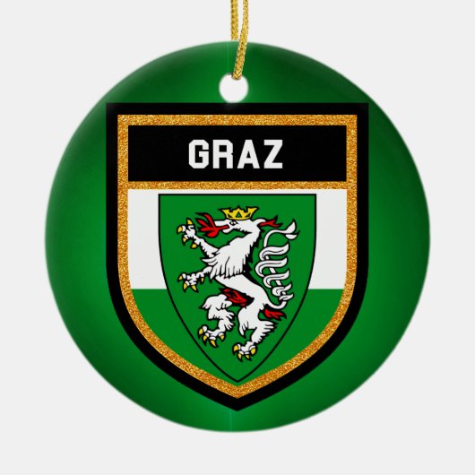 Graz-Flagge Keramikornament (Vorne)