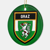 Graz-Flagge Keramikornament (Links)