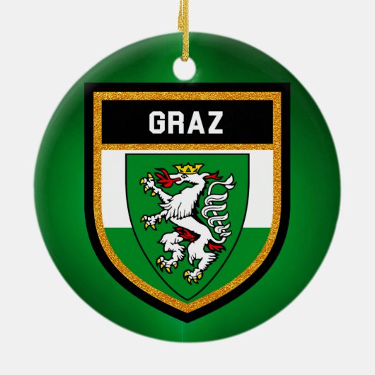 Graz-Flagge Keramikornament (Hinten)
