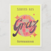 Graz Österreich Neon Disco Postcard Postkarte (Vorderseite)