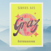 Graz Österreich Neon Disco Postcard Postkarte