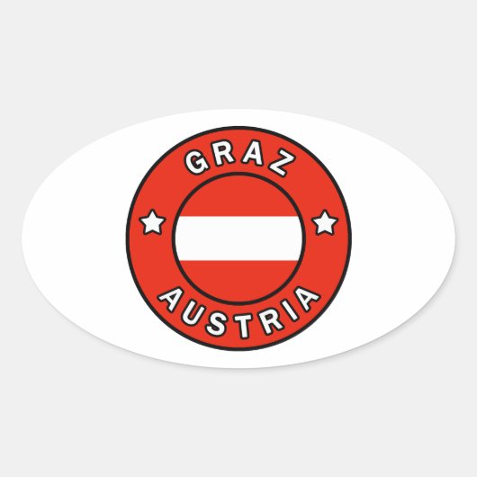 Graz Österreich Ovaler Aufkleber (Vorderseite)