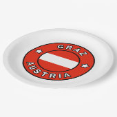 Graz Österreich Pappteller (Schrägansicht)