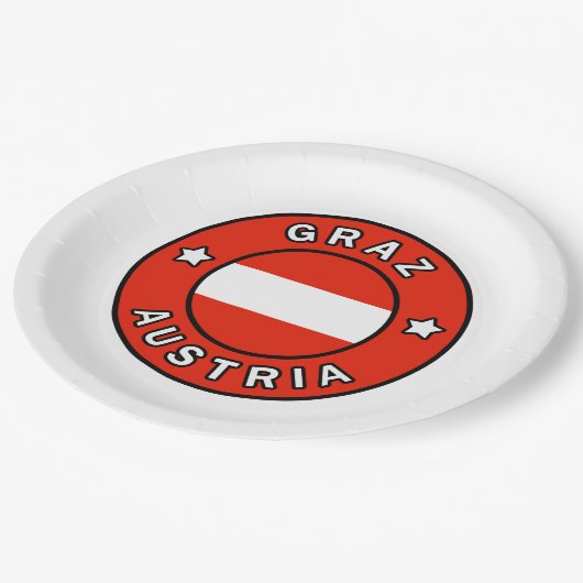 Graz Österreich Pappteller (Schrägansicht)