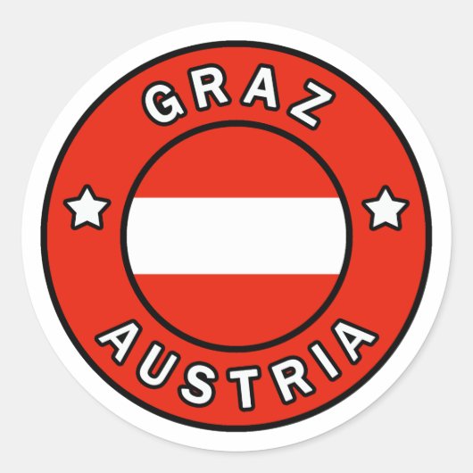 Graz Österreich Runder Aufkleber (Vorderseite)