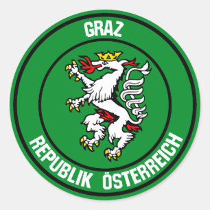 Graz Round Emblem Runder Aufkleber