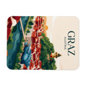 Graz Skyline Österreich Magnet (Horizontal)