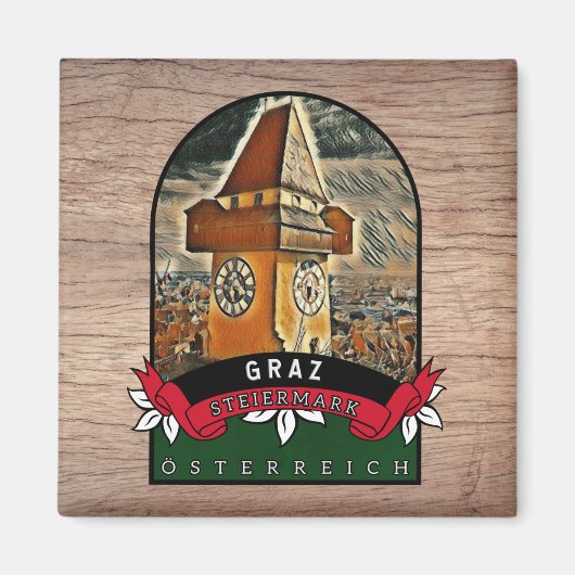 Graz Steiermark Souvenir Küchen Magnet (Vorne)