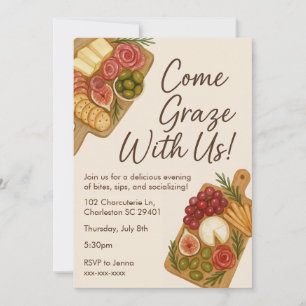 Graze With Us Charcuterie-Board-Party-Einladung Einladung