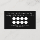 Grazie Black Italia Loyalität Visitenkarte (Rückseite)