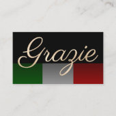 Grazie Black Italia Loyalität Visitenkarte (Vorderseite)