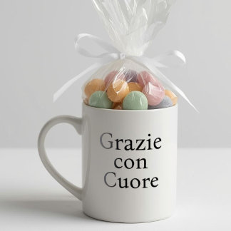 Grazie Con Cuore Chic Baby Shower Keepsake Kaffeetasse
