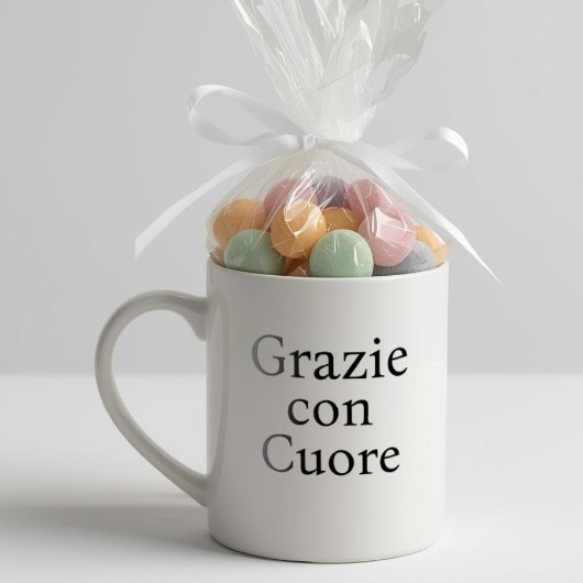 Grazie Con Cuore Chic Baby Shower Keepsake Kaffeetasse