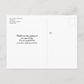 Grazie Custom Foto Collage Chalkboard Ankündigungspostkarte (Rückseite)