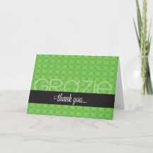 Grazie - danke so sehr viel Karte