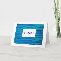 Grazie danken Ihnen in Italiano Karte