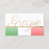 Grazie Italia Restaurant Loyalität Visitenkarte (Vorderseite)