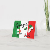 Grazie Italienisch Danke-Karte Dankeskarte (Vorderseite)
