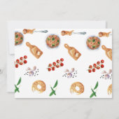 Grazie! Italienische Küche mit Aquarellfarbe Dankeskarte (Rückseite)