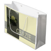 Grazie La Sposa di Sabbia Gastgeschenk Hochzeit Große Geschenktüte (Vorderseite Schrägansicht)