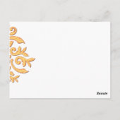 Grazie Mille Gilded Damask Italian Danke Cards Postkarte (Rückseite)